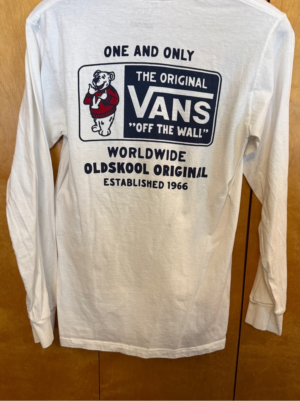 Vans 'One And Only' Long Sleeve Tee - White Mens size small
